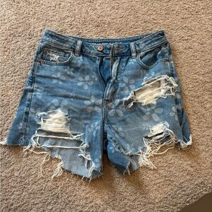 AE Floral Denim Shorts